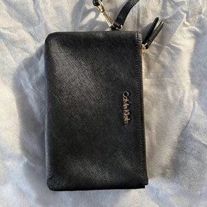 Calvin Klein Saffiano Leather Wristlet